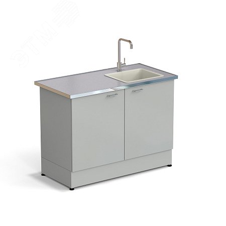 Изображение товара Лабораторный стол-мойка ЭКРОС 1200х600х900 мм с полипропиленовой чашей справа