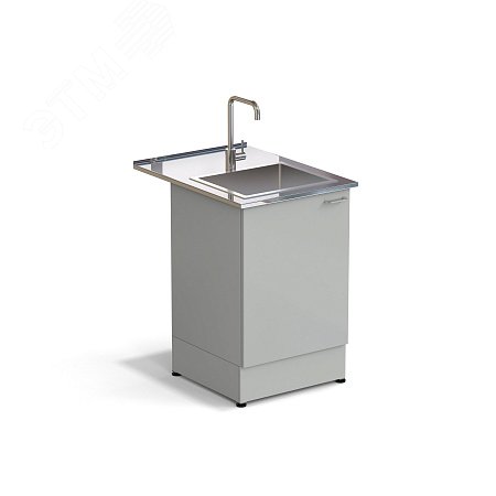 Изображение товара Лабораторный стол-мойка ЭКРОС 600х800х900 мм нержавеющая сталь