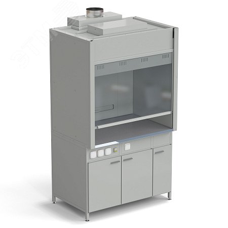 Изображение товара Шкаф вытяжной лабораторный без подвода воды с монолитной керамогранитной поверхностью 1200х900х2145