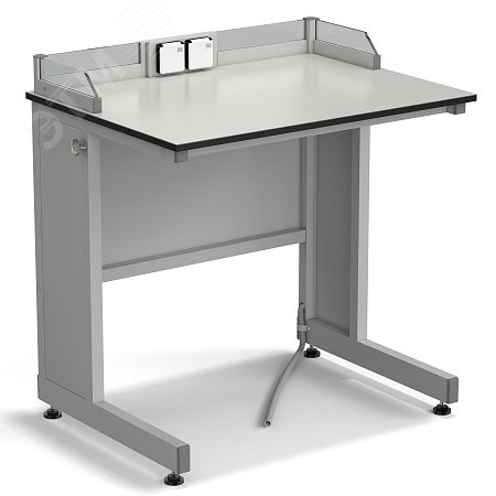 Изображение товара Учебный лабораторный стол с бортиком и розетками 800х600х840 LABGRADE