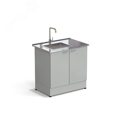 Изображение товара Стол-мойка лабораторная ЭКРОС 900х600х900 мм, чаша нержавеющая сталь слева, раб. поверхность - НЕРЖАВЕЮЩАЯ СТАЛЬ (НС,СМ) (шт)