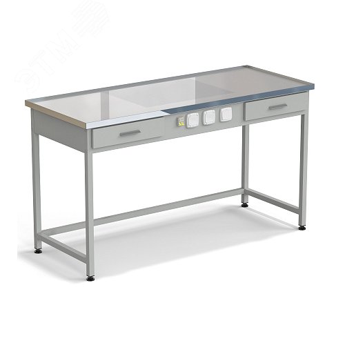 Изображение товара Стол лабораторный с подсветкой рабочей зоны 1515х610х850, раб. поверхность - LABGRADE-лайт (LG-лайт,СМ) (шт)