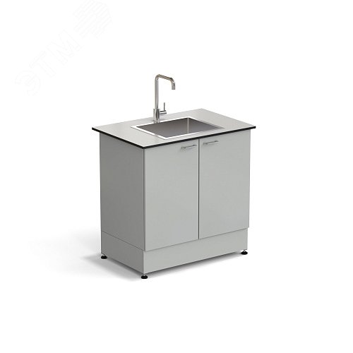 Изображение товара Стол-мойка лабораторная ЭКРОС 900х600х900 мм, чаша нержавеющая сталь по центру , раб. поверхность - LABGRADE (LG,СМ) (шт)