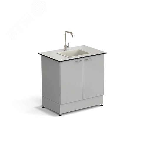 Изображение товара Стол-мойка лабораторная ЭКРОС 900х600х900 мм, чаша полипропилен по центру , раб. поверхность - LABGRADE (LG,СМ) (шт)