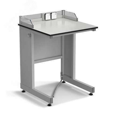 Изображение товара Стол ученический лабораторный с бортиком и розетками 600х600х840, раб. поверхность - LABGRADE (LG,СМ) (шт)