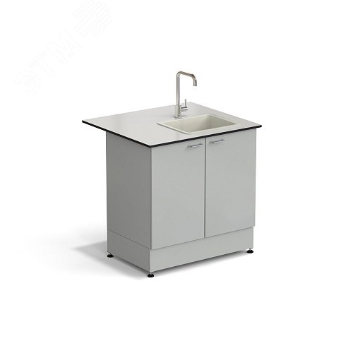 Изображение товара Стол-мойка лабораторная ЭКРОС 900х800х900 мм, чаша полипропилен справа, раб. поверхность - LABGRADE (LG,СМ) (шт)