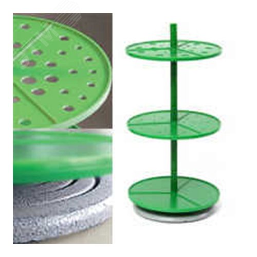 Изображение товара Штатив ЭКРОС-2940 (ПЭ-2940) для 3-х цилиндрических делительных воронок объемом 500 мл (шт)