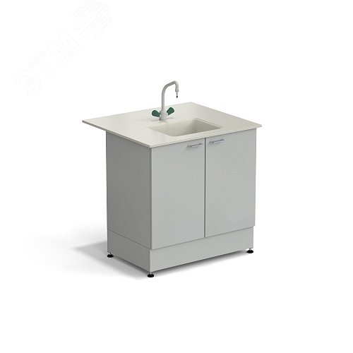 Изображение товара Стол-мойка лабораторная ЭКРОС 900х800х900 мм, чаша полипропилен по центру, раб. поверхность - ПОЛИПРОПИЛЕН (ПП,СМ) (шт)