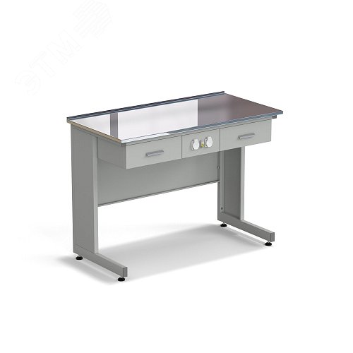Изображение товара Стол лабораторный приборный с ящиками и электрикой ЭКРОС 1200х600х900 мм, раб. поверхность - НЕРЖАВЕЮЩАЯ СТАЛЬ (НС,СМ) (шт)