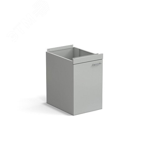 Изображение товара Тумба подвесная лабораторная дверь левая 400х540х610 мм, средняя, серый металл - СТАЛЬ (СТ,СМ) (шт)