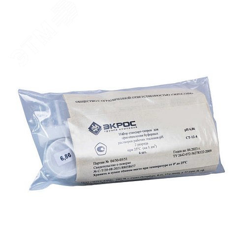 Изображение товара СТ pH-метрии 2 разряда, pH 6,86 кор (6 шт). (упак)