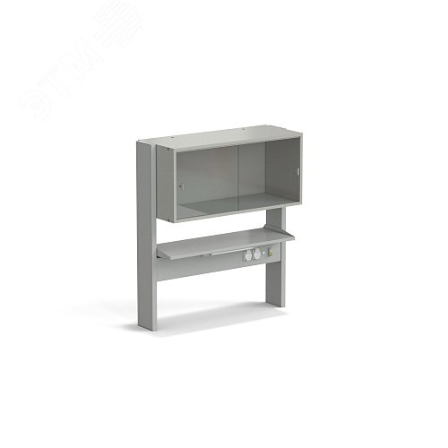 Изображение товара Стеллаж технологический пристенный лабораторный ЭКРОС с одной полкой и книжным шкафом на 900 (СТ,СМ) (шт)