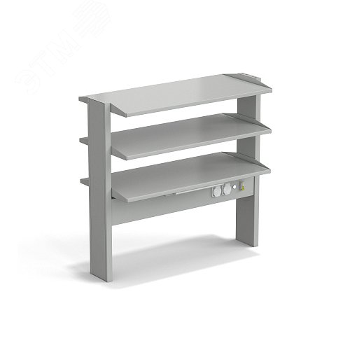 Изображение товара Стеллаж технологический островной лабораторный ЭКРОС с тремя полками на 900 (СТ,СМ) (шт)