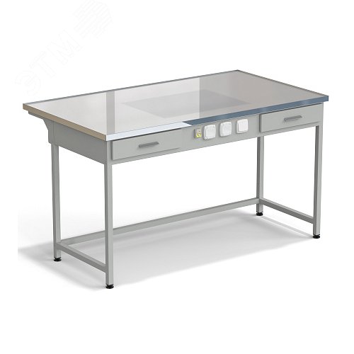 Изображение товара Стол лабораторный с подсветкой рабочей зоны 1515х850х850, раб. поверхность - LABGRADE-лайт (LG-лайт,СМ) (шт)
