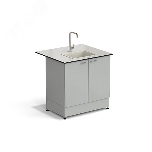 Изображение товара Стол-мойка лабораторная ЭКРОС 900х800х900 мм, чаша полипропилен по центру, раб. поверхность - LABGRADE (LG,СМ) (шт)