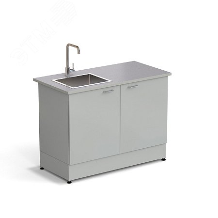 Изображение товара Лабораторный стол-мойка ЭКРОС 1200x600x900 мм с чашей из нержавеющей стали