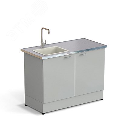 Изображение товара Лабораторный стол-мойка ЭКРОС 1200х600х900 мм с чашей из полипропилена