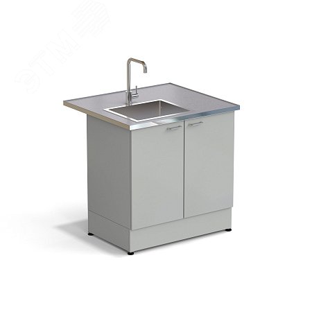 Изображение товара Лабораторный стол-мойка ЭКРОС 900х800х900 мм нержавеющая сталь