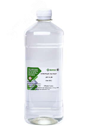 Изображение товара Буферный раствор pH 4,00 1л Экросхим для лабораторий и исследований