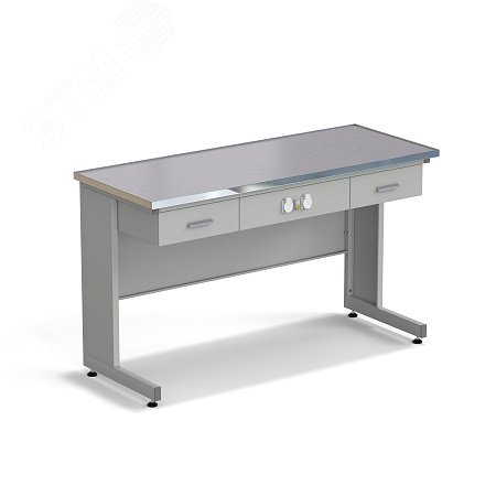 Изображение товара Лабораторный приборный стол ЭКРОС 1500х600х900 мм с керамогранитом и электрикой