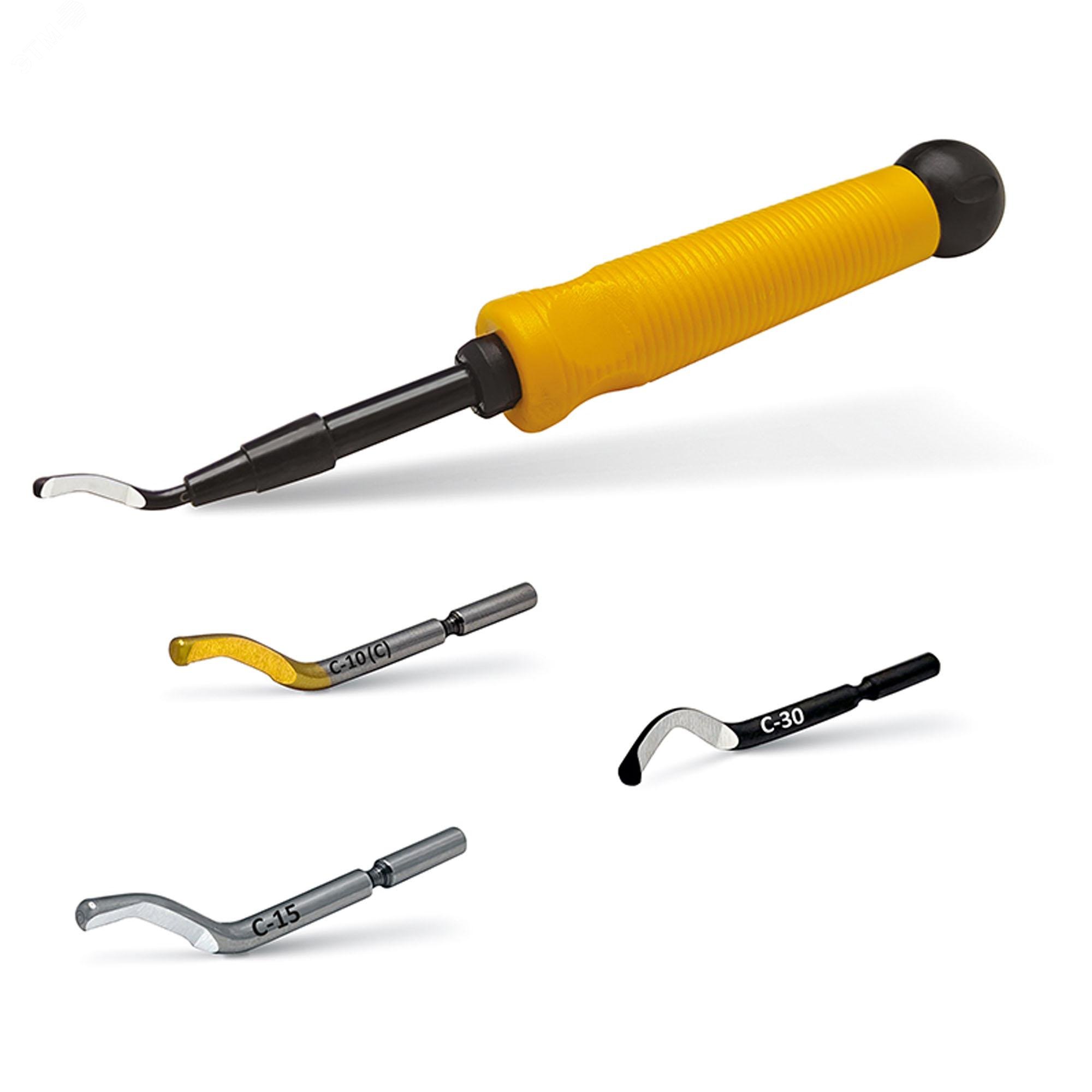 Изображение товара Фаскосниматель 3, 2мм Type-C SoftGrip DT-5-SD - инструмент для снятия заусенцев и фаски