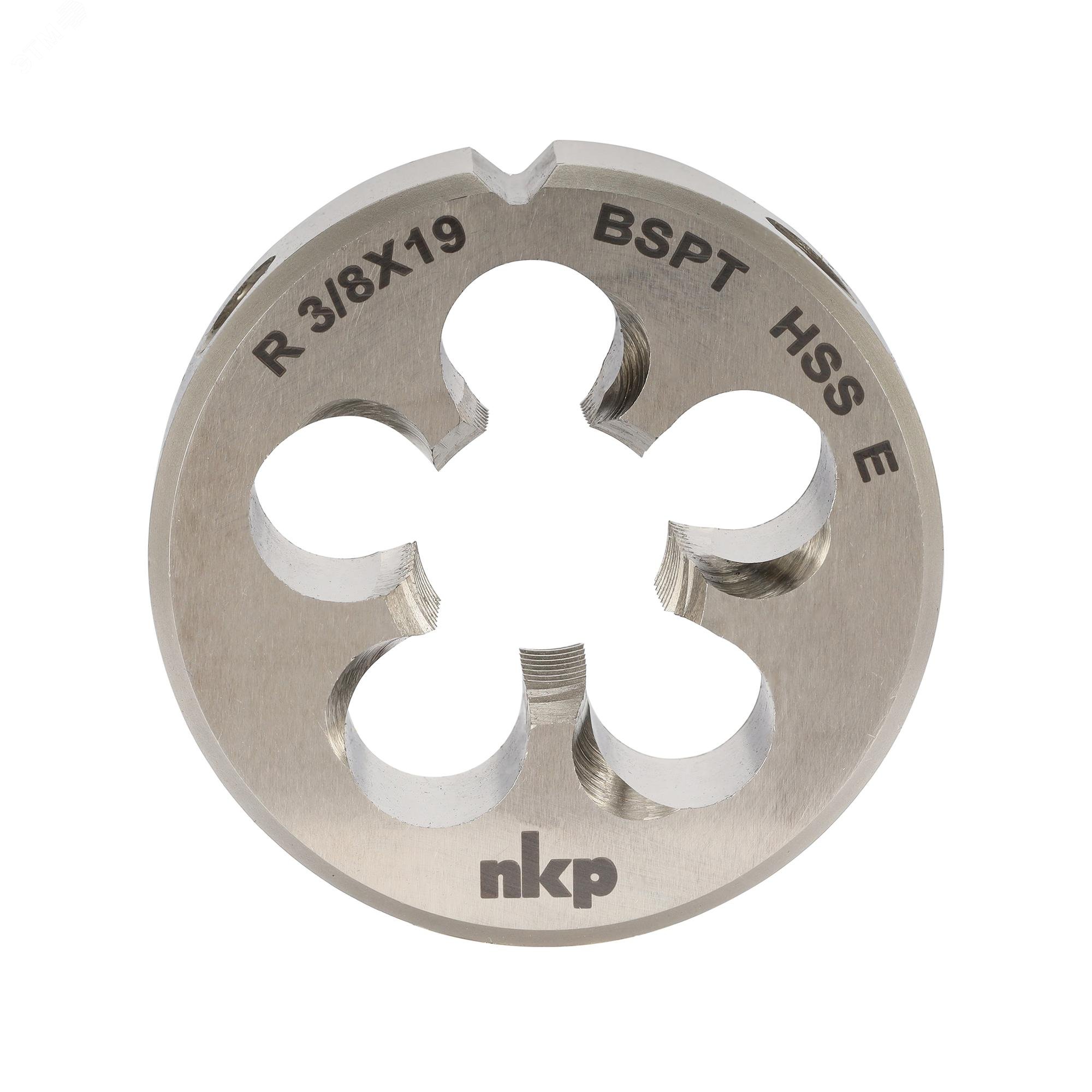 Изображение товара Плашка коническая R(BSPT) 3/8 -19 HSSE 55° 45x14мм (шт)