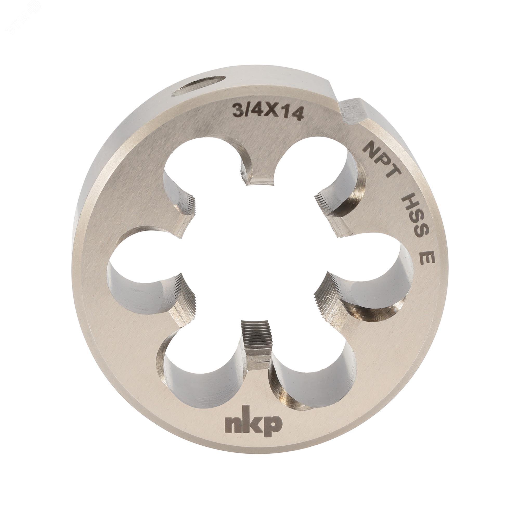 Изображение товара Плашка коническая NPT 3/4 -14 HSSE 60° 55x22мм (шт)