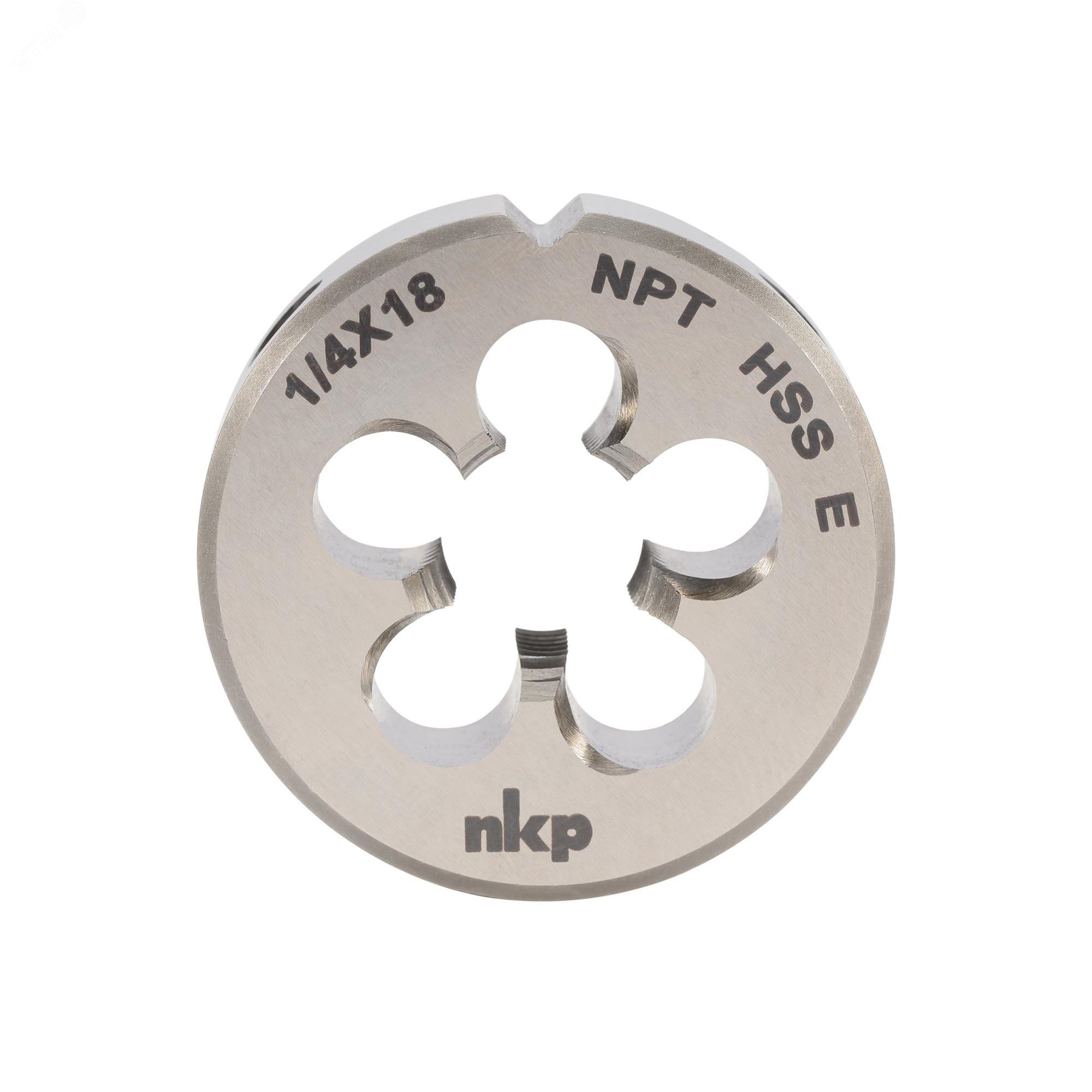 Изображение товара Плашка коническая NPT 1/4 -18 HSSE 60° 38x14мм (шт)