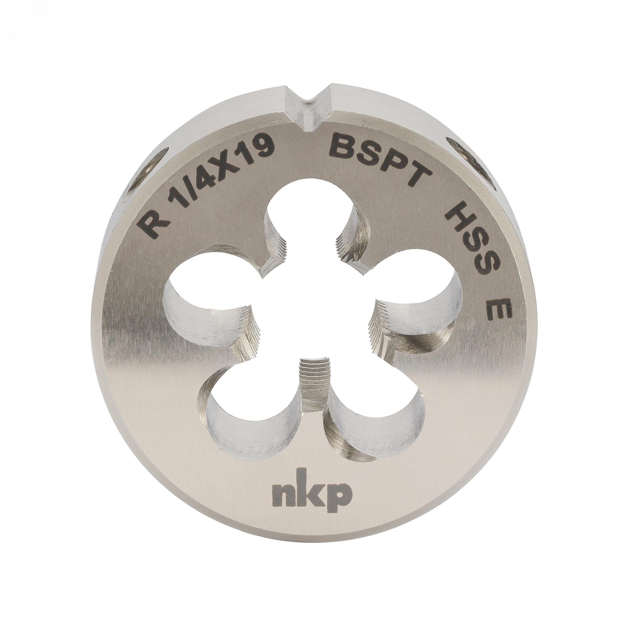 Изображение товара Плашка коническая R(BSPT) 1/4 -19 HSSE 55° 38x14мм (шт)