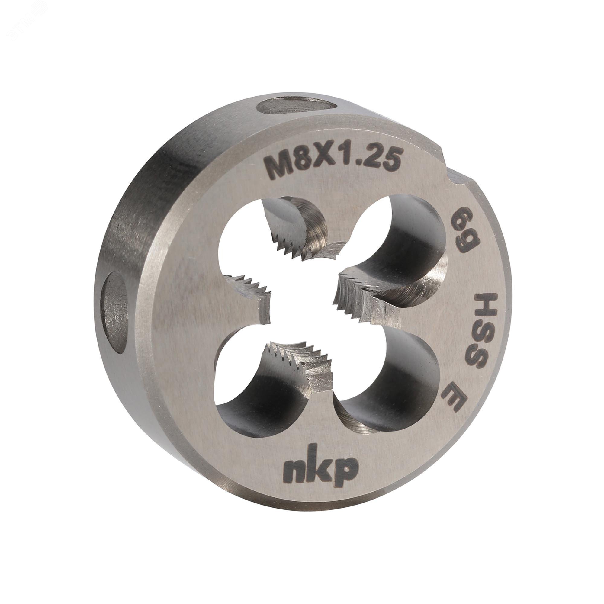 Изображение товара Плашка М8х1,25 DINEN22568 HSSE 6g 25х9мм высококачественный инструмент для нарезания резьбы