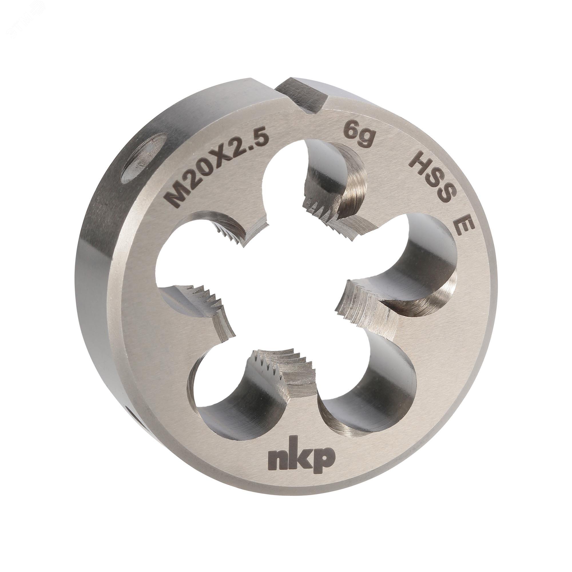 Изображение товара Плашка М20х2,5 DINEN22568 HSSE 6g 45х18мм быстрорежущая сталь