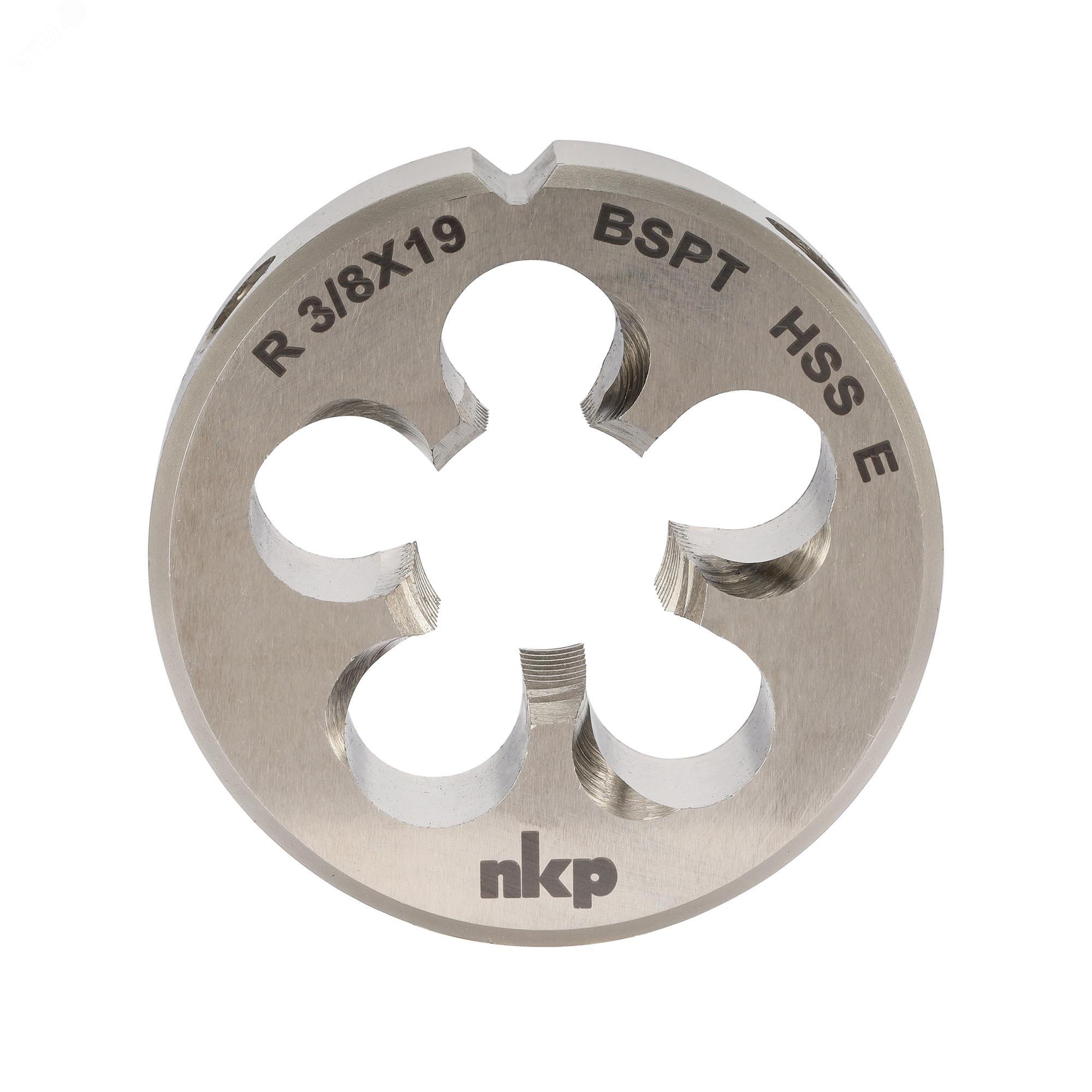 Изображение товара Плашка коническая R(BSPT) 3/8 -19 HSSE 55° 45x14мм ручная