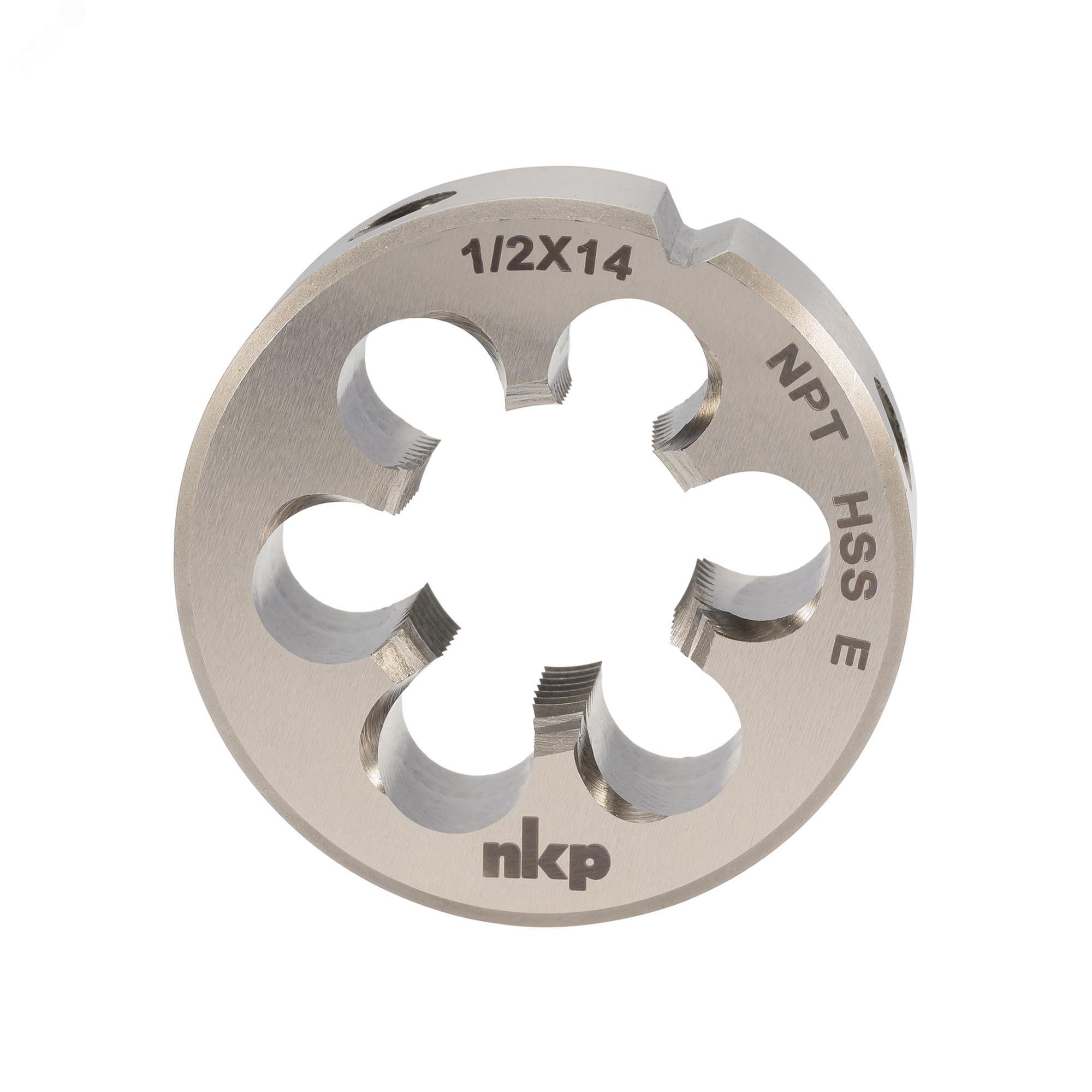 Изображение товара Плашка коническая NPT 1/2 -14 HSSE 60° 45x18мм ручная