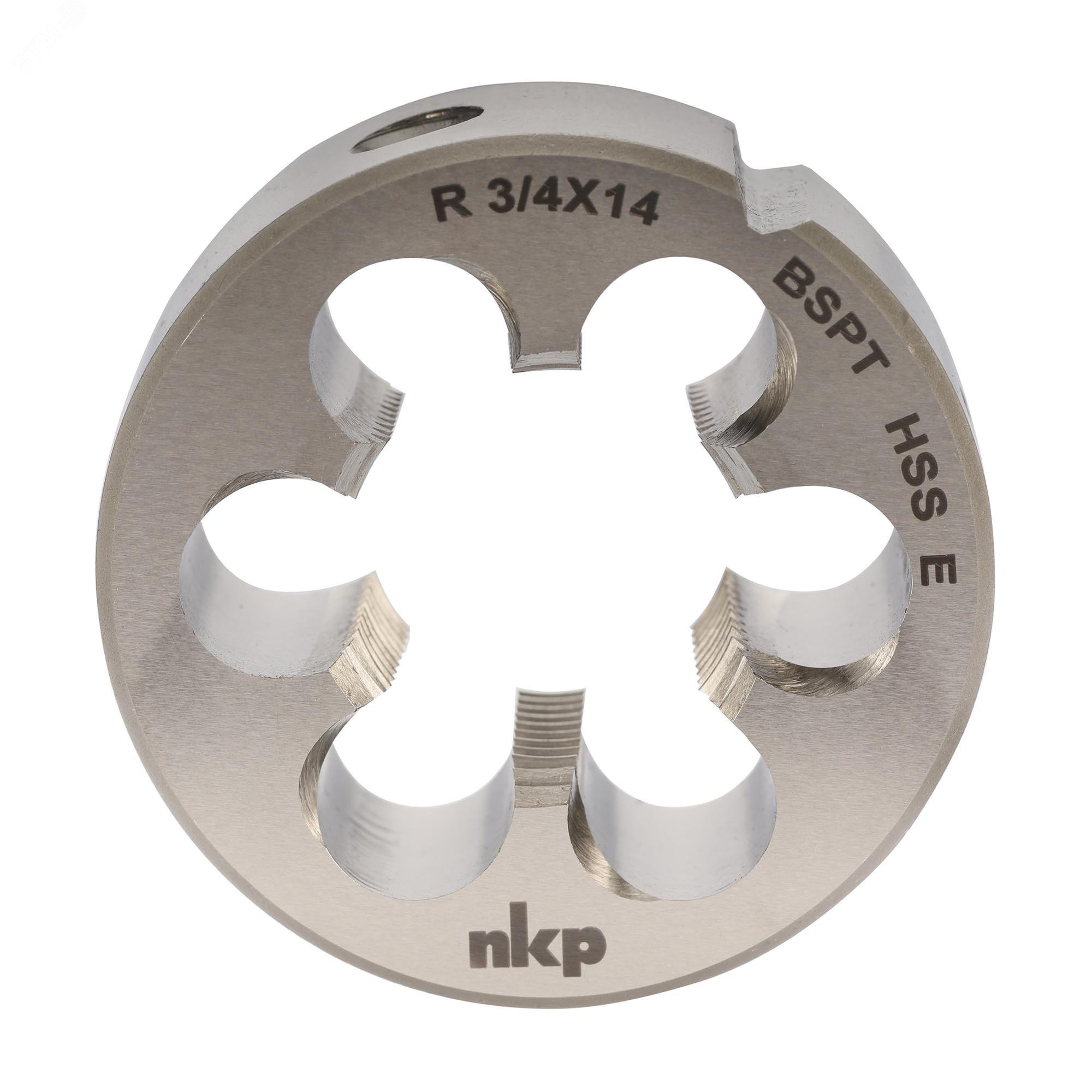 Изображение товара Плашка коническая R(BSPT) 3/4 -14 HSSE 55° 55x22мм для нарезания трубной резьбы