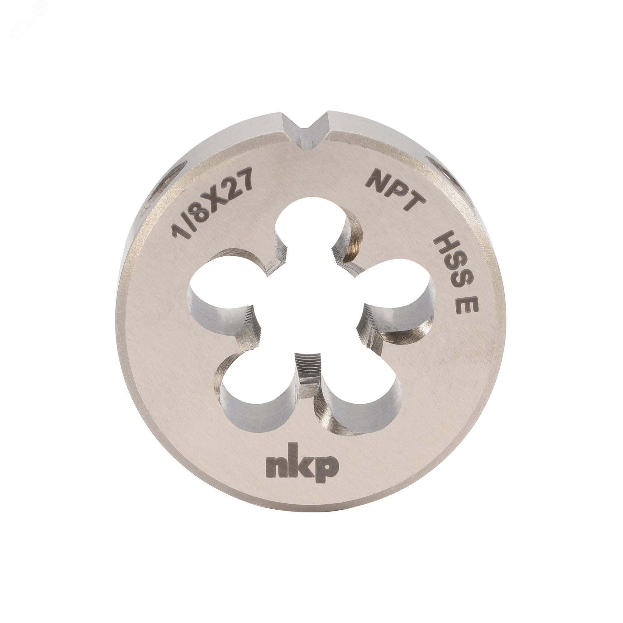 Изображение товара Плашка коническая NPT 1/8 -27 HSSE 60° 30x11мм ручная