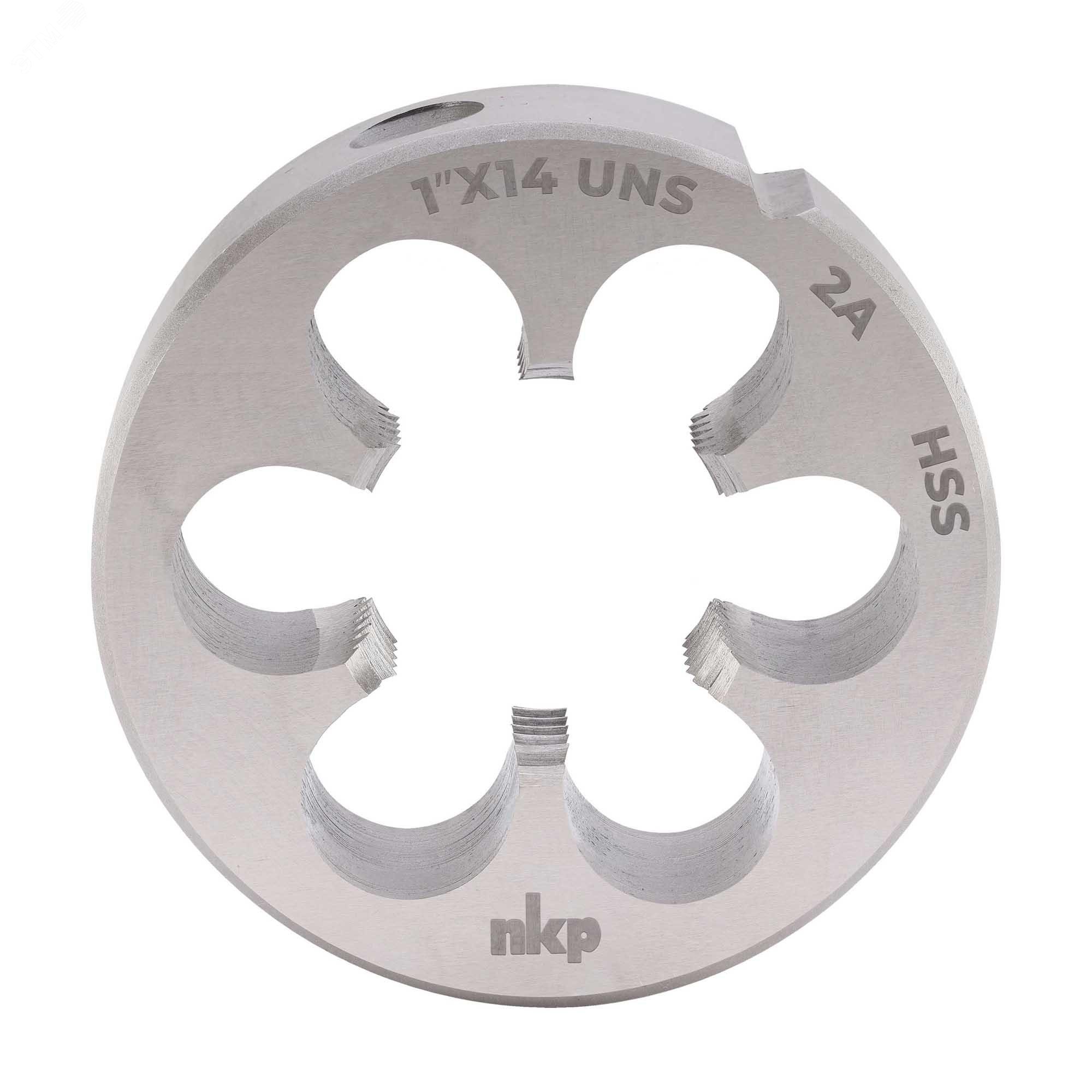 Изображение товара Плашка дюймовая UNS 1,0-14 HSS DIN22568 55x16мм (шт) Изображение товара Плашка дюймовая UNS 1,0-14 HSS DIN22568 55x16мм (шт)
