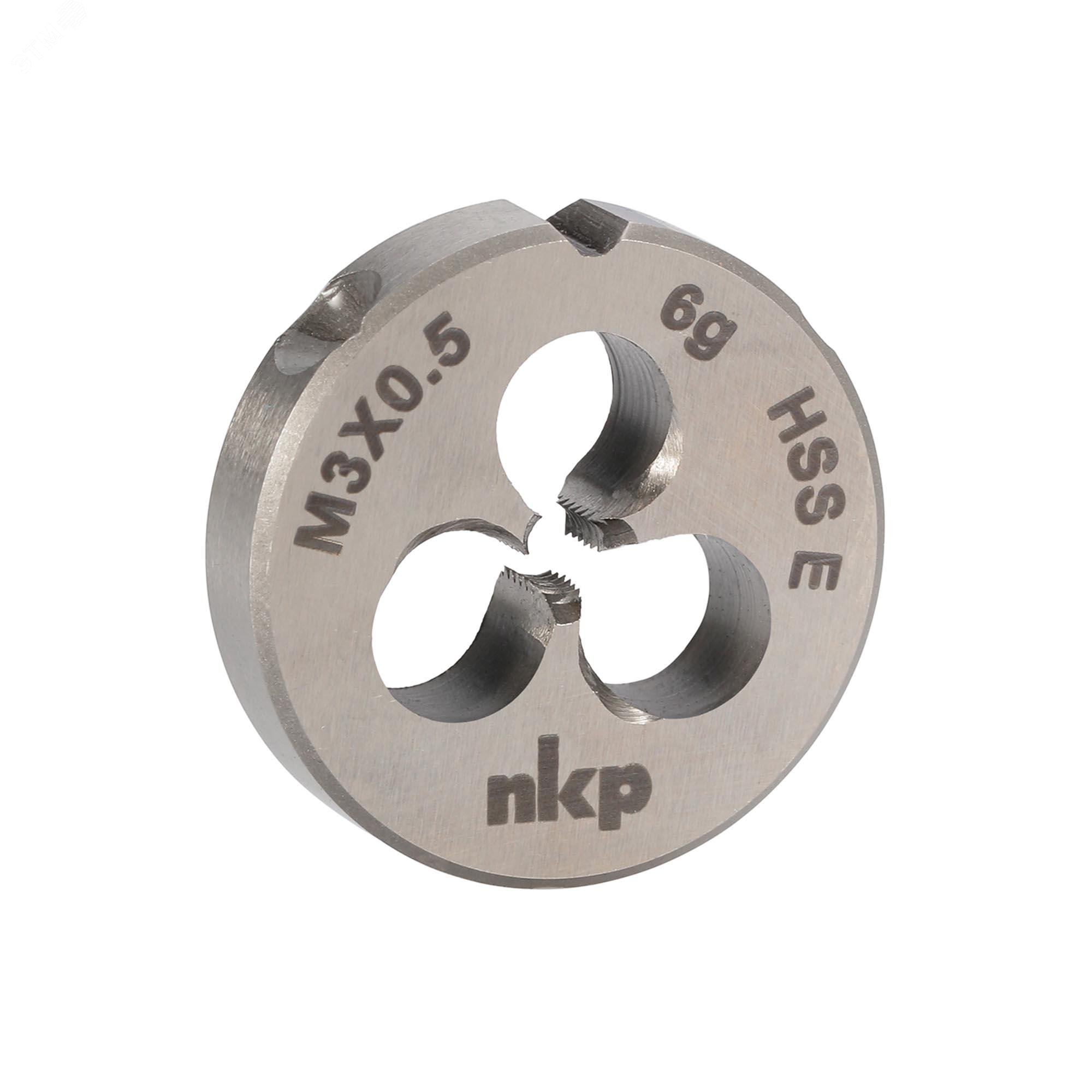 Изображение товара Плашка М3х0,5 DINEN22568 HSSE 6g 20х5мм быстрорежущая сталь