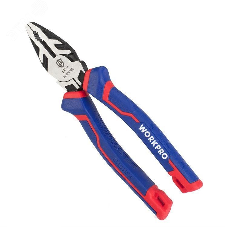 Изображение товара Пассатижи 200мм CR-V WORKPRO с противоскользящей рукояткой и эксцентриковой конструкцией