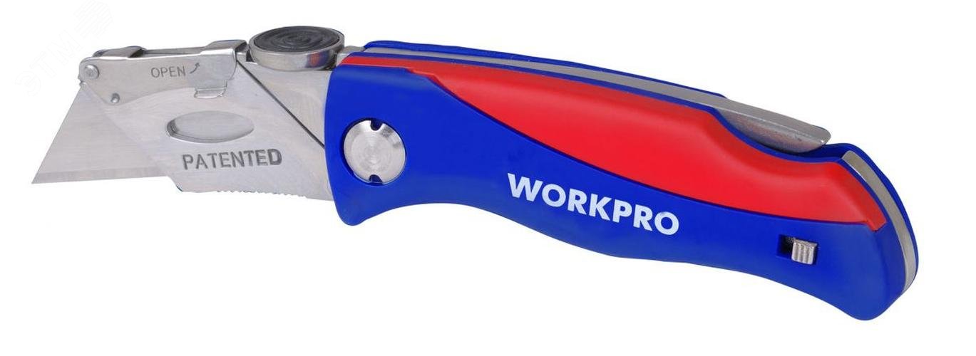 Изображение товара WORKPRO Складной нож с 6 лезвиями и механизмом быстрой замены