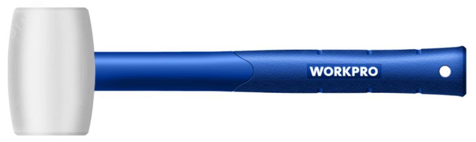 Изображение товара Киянка с пластиковой рукояткой 450 г резиновая белая для работы с хрупкими материалами