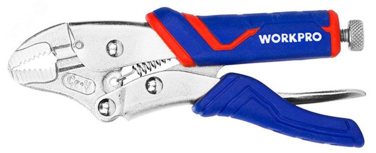 Изображение товара Клещи зажимные 250мм с изогнутыми губками CR-V WORKPRO