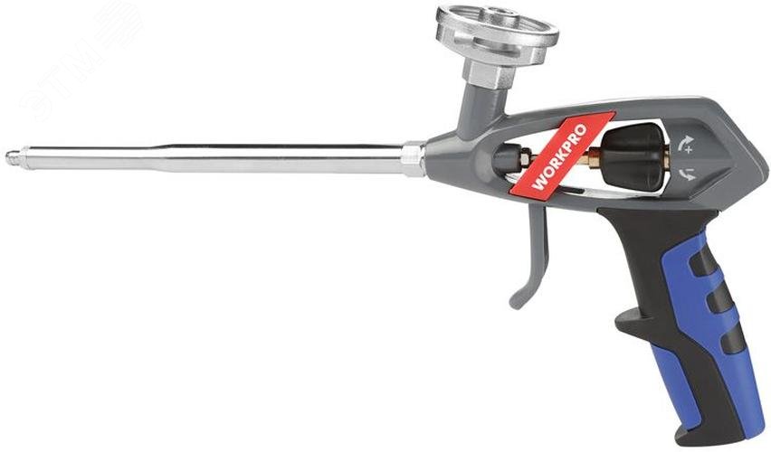 Изображение товара Пистолет для монтажной пены с регулировкой 350х145х50мм алюминиевый сплав