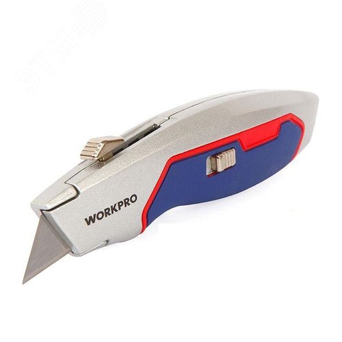 Изображение товара Нож выдвижной, алюминиевый, быстрооткрывающийся+ 3 лезвия (набор)