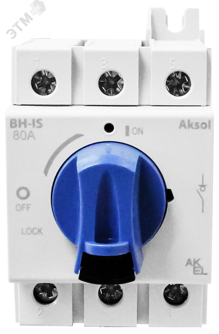 Изображение товара Выключатель нагрузки модульный ВН-IS-AKSOL-3P-80A-С с передней рукояткой