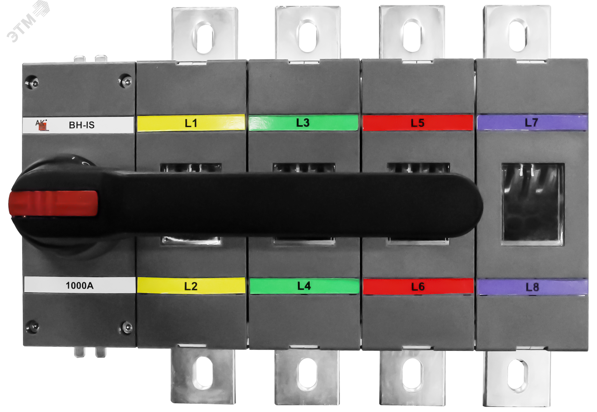 Изображение товара Выключатель нагрузки ВН-IS-D4P-1000A-С 4P 1000А 1000В с прозрачными окошками