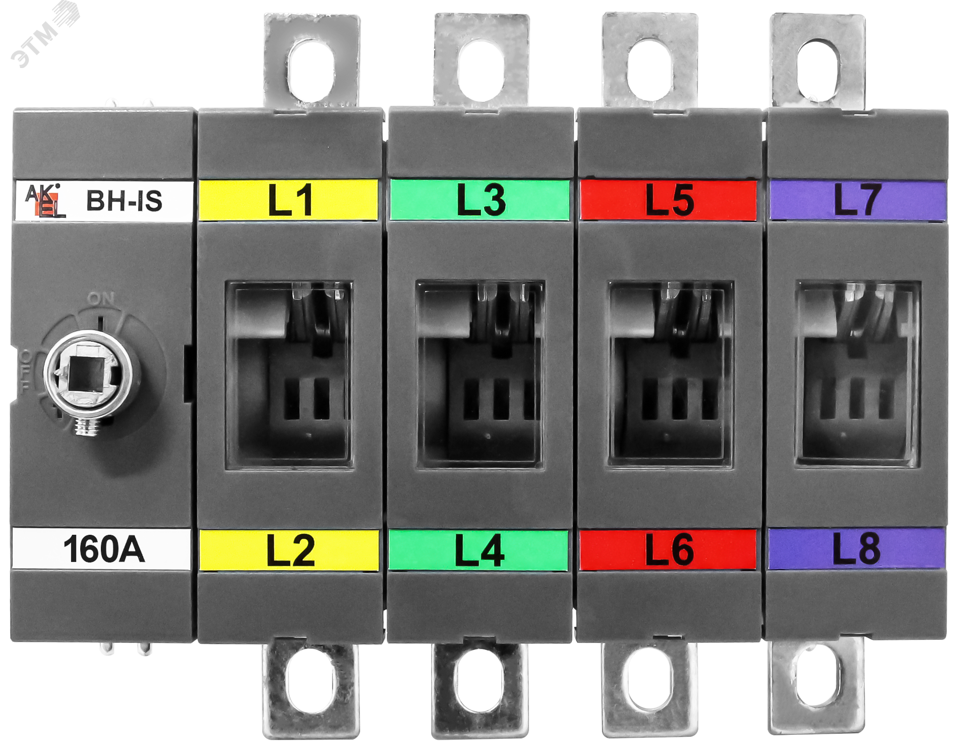 Изображение товара Выключатель нагрузки с видимым разрывом 4P 160A 750V ВН-IS-D4P-160A-В