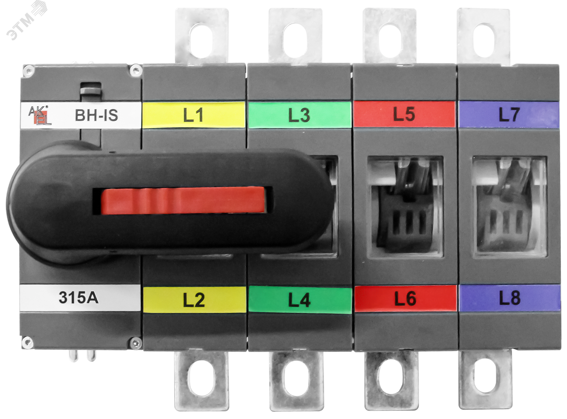 Изображение товара Выключатель нагрузки ВН-IS-D4P-315A-С 4P 1000В 315А с видимым разрывом