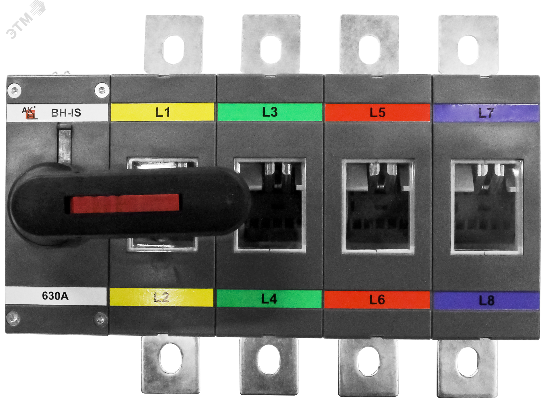 Изображение товара Выключатель нагрузки ВН-IS-D4P-630A-С 4P 630А 1000В, передняя рукоятка