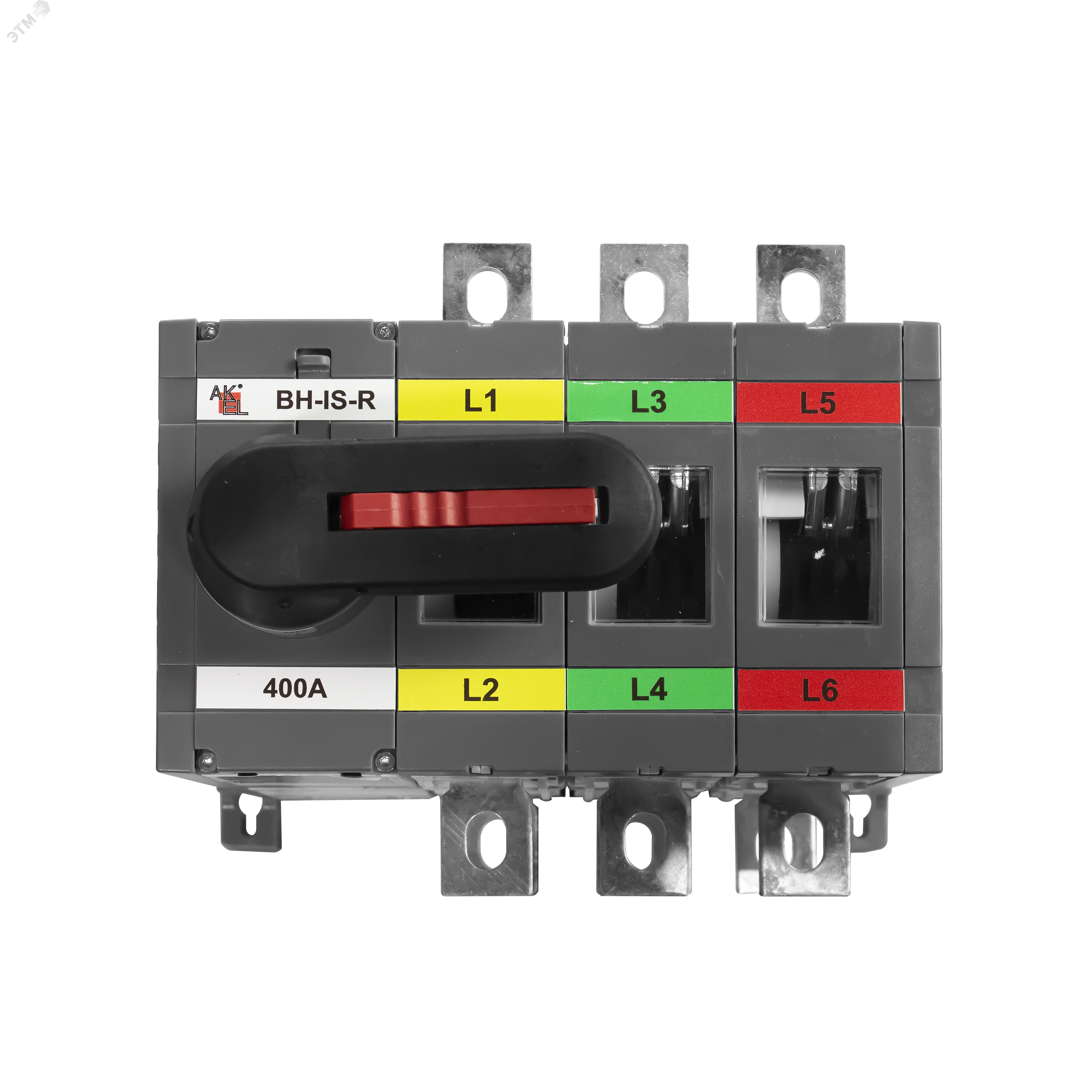 Изображение товара Выключатель нагрузки реверсивный ВН-ИС-ДР3Р-400А-С с видимым разрывом, 400А