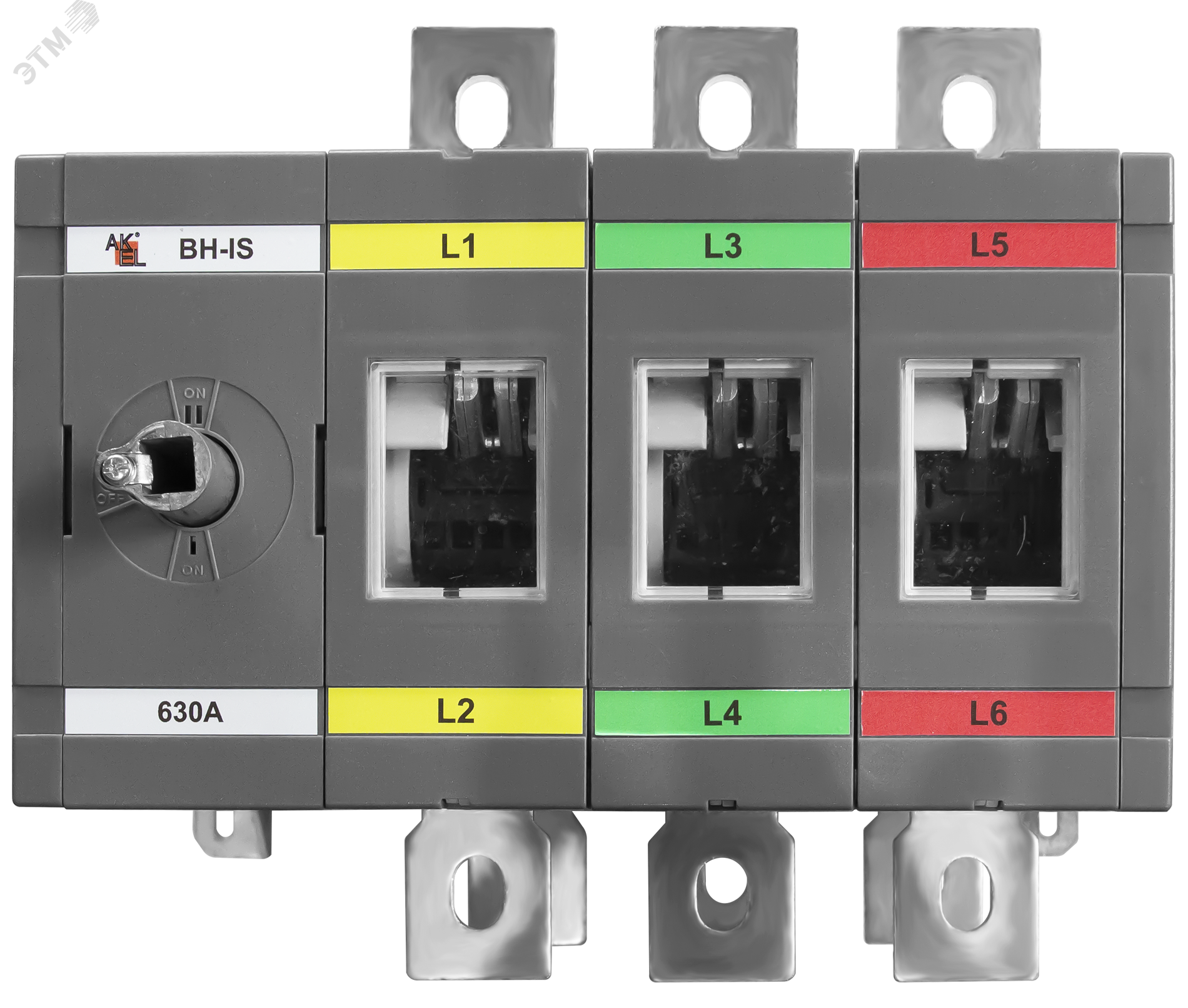 Изображение товара Выключатель нагрузки реверсивный ВН-IS-DR3P-630A-В с видимым разрывом Россия